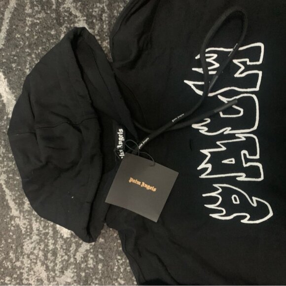 Palm Angels Fire Skull Palm Tree Hoodie Men’s Large - Picture 3 of 4